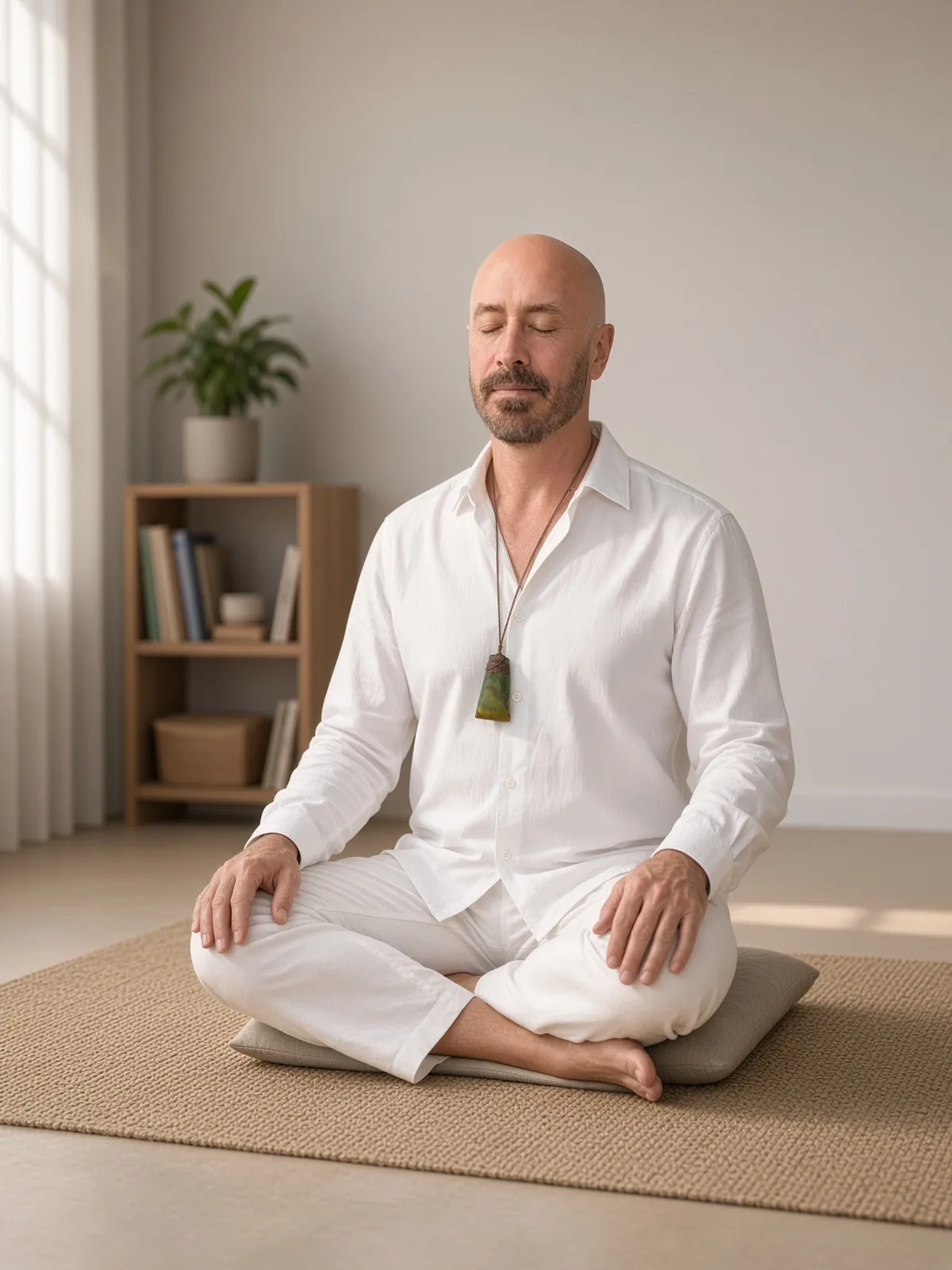 Dr. Sattva in seated meditation